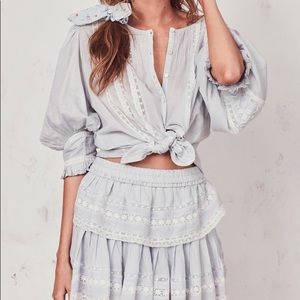 LoveShackFancy Cailin Top in Riviera